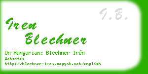 iren blechner business card